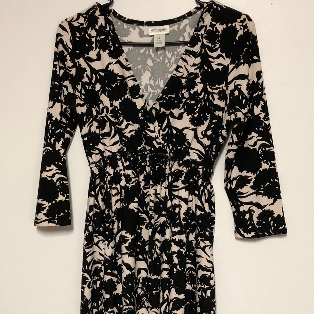 Motherhood Maternity Black & White Dress SzSm - Picture 1 of 5